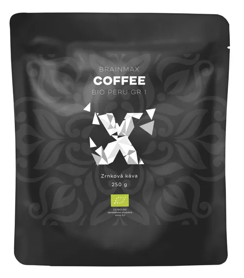 BrainMax Coffee, Kawa Peru Grade 1 BIO, Ziarno, 250g