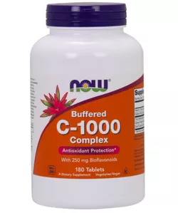 Now® Foods NOW Buffered Vitamin C-1000 Complex z bioflawonoidami, 180 tabletek