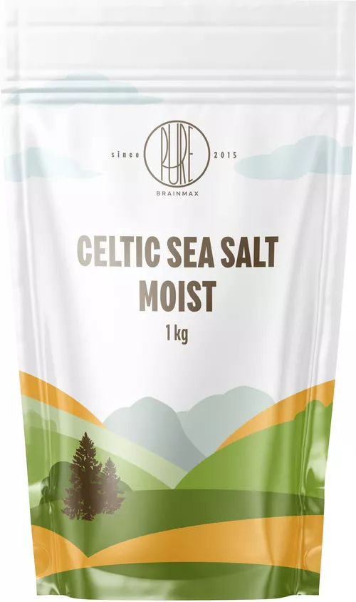 BrainMax Pure Celtic Sea Salt, Moist, Celtycka sól morska, wilgotna, 1000g