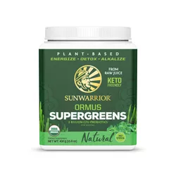 Sunwarrior Ormus Super Greens Bio - Naturalny, 225g