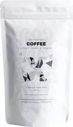 BrainMax Coffee, BIO Kawa z witalnymi grzybami, Lion's Mane & Chaga, 200g