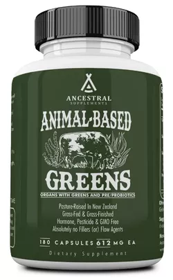 Ancestral Supplements, Animal-Based Greens, probiotyczne pożywienie, 180 kapsułek, 30 porcji