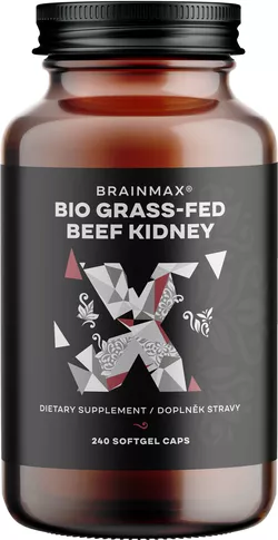 BrainMax BrainMax Grass-Fed Beef kidney, Nerka wołowa, 240 kapsułek