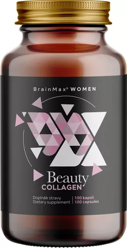 BrainMax Women Beauty Kolagen rybny, kolagen z ryb morskich Naticol®, 2400 mg, 100 kapsułek roślinnych