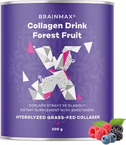 BrainMax Pure Collagen Drink, napój kolagenowy, owoce leśne 300 g