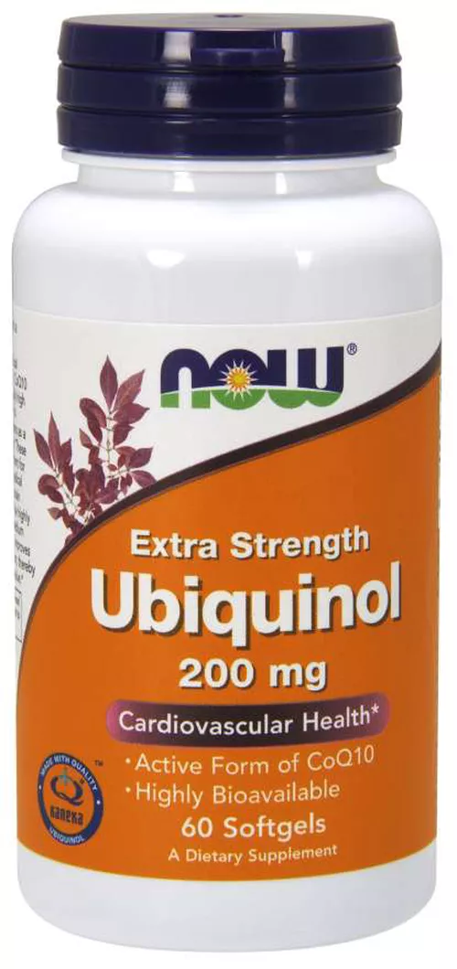 Now® Foods NOW Ubiquinol Extra Strength, Kaneka, 200 mg, 60 kapsułek softgel