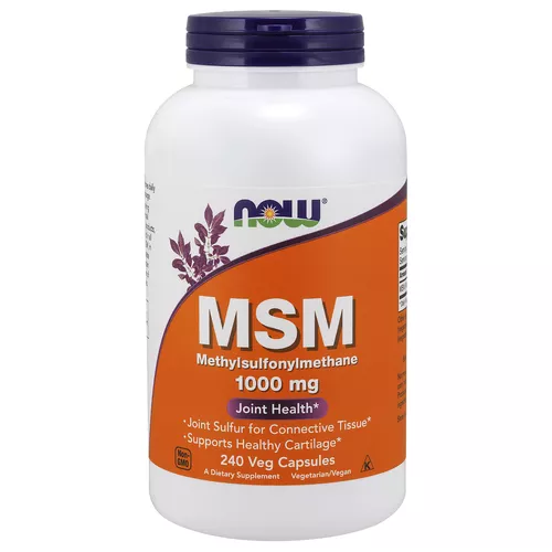 Now® Foods NOW MSM (Metylosulfonylometan), 1000 mg, 240 kapsułek roślinnych