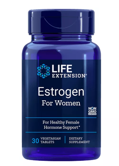 Life Extension Estrogen dla kobiet, estrogen dla kobiet, 30 tabletek wegetariańskich