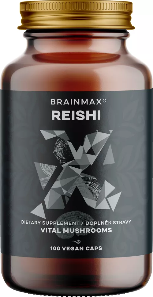 BrainMax Reishi extract, 50% polisacharydów i 20% beta-1,3/1,6 D-glukanów, 500 mg, 100 kapsułek roślinnych