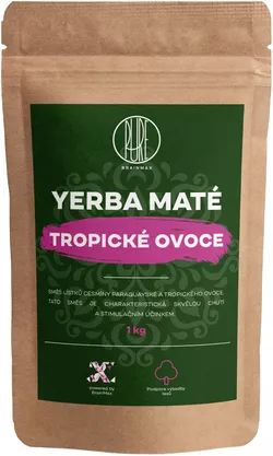 BrainMax Pure Yerba Mate, Owoce Tropikalne, 1000 g