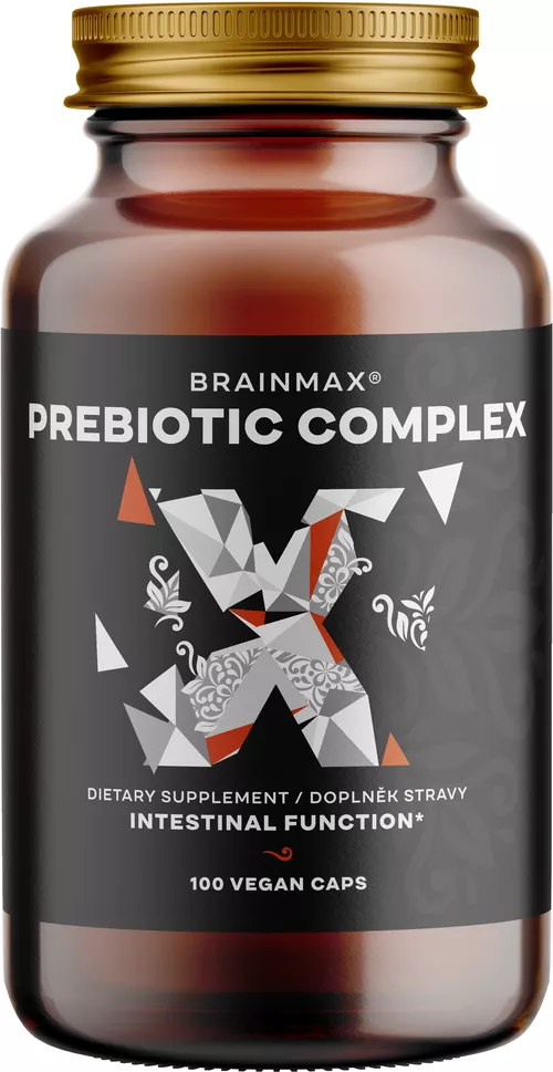 BrainMax Prebiotic Complex, mieszanka prebiotyków, BIO, 100 kapsułek roślinnych