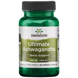 Swanson Ashwagandha Ultimate KSM-66, 250 mg, 60 kapsułek ziołowych