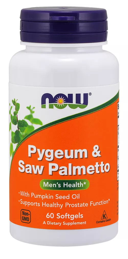 Now® Foods NOW Pygeum & Saw Palmetto (Serenoa Creeping), 60 kapsułek softgel