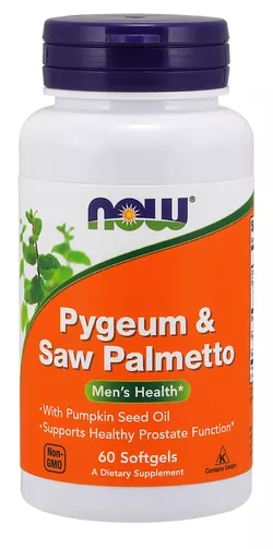 Now® Foods NOW Pygeum & Saw Palmetto (Serenoa Creeping), 60 kapsułek softgel