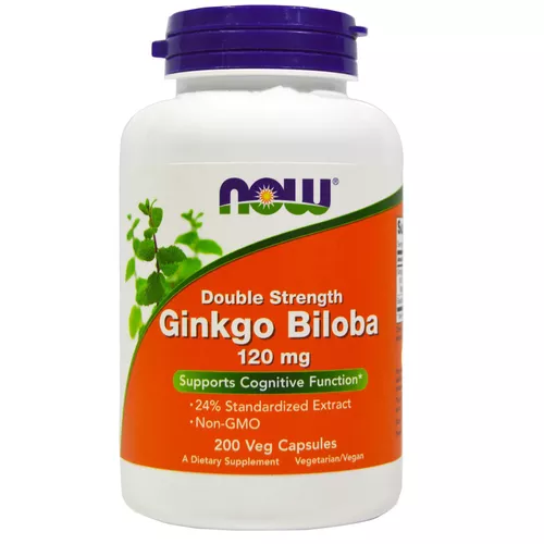 Now® Foods NOW Ginkgo Biloba Double Strengh, 120 mg, 200 kapsułek roślinnych