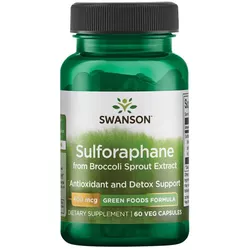 Ekstrakt z brokułów Swanson Sulforaphane, 400 mcg, 60 kapsułek ziołowych