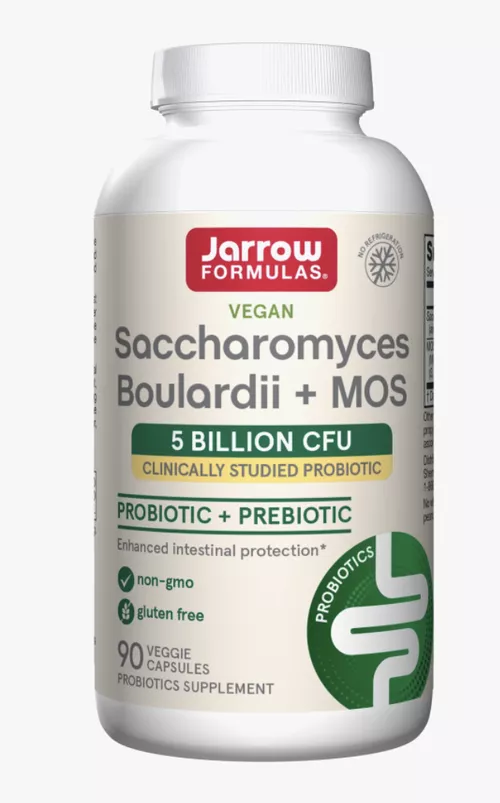 Jarrow Formulas Jarrow Saccharomyces Boulardii + MOS, Probiotyki, 5 miliardów CFU, 90 kapsułek roślinnych