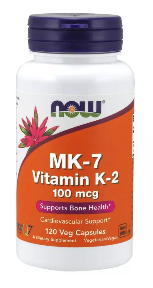 Now® Foods NOW MK-7 Witamina K2, 100 mcg, 120 kapsułek roślinnych