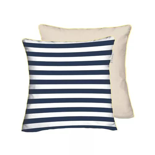 Tom Tailor Poszewka na poduszkę Percale Dark Navy - Sunny Sand, 40 x 40 cm