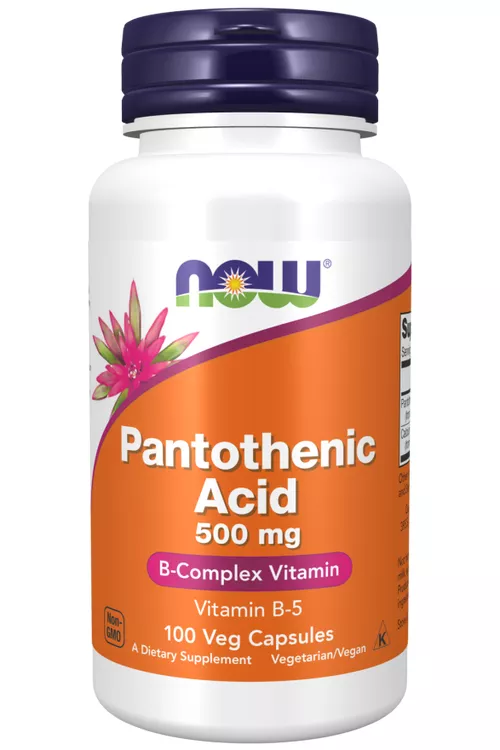 Now® Foods NOW Panthoteic Acid B5 (kwas pantotenowy), 500 mg, 100 kapsułek roślinnych