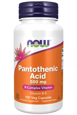 Now® Foods NOW Panthoteic Acid B5 (kwas pantotenowy), 500 mg, 100 kapsułek roślinnych