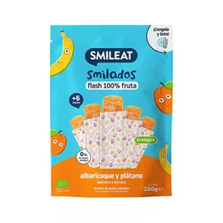 Smileat ORGANICZNE Lody owocowe 100% do zamrażania morelowo-bananowe 5 szt. 6M+, 250g