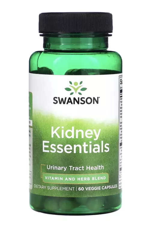 Swanson Kidney Essentials, wsparcie nerek, 60 kapsułek ziołowych