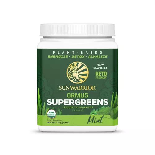 Sunwarrior Ormus Super Greens Bio - Mięta, 225g