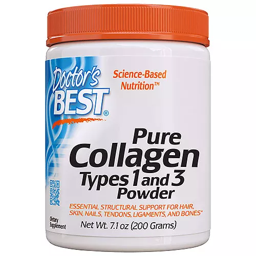 Doctor's Best Collagen Powder, Typ I i III, 1000 mg, 200g