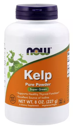 Now® Foods NOW Kelp, naturalny jod, proszek, 227g