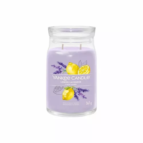 Yankee Candle świeczka zapachowa Signature w szkle duża Lemon Lavender, 567 g