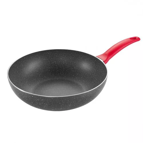 Tescoma Wok Manico Rosso 28 cm, czerwony