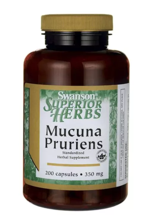 Ekstrakt Swanson Mucuna Pruriens (Velvet Fasola), 350 mg, 200 kapsułek