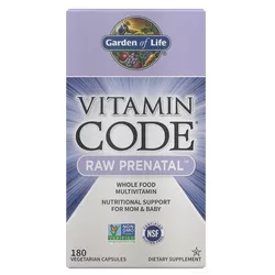 Garden of Life Vitamin Code RAW Prenatal (multiwitamina dla ciąży), 180 kapsułek ziołowych