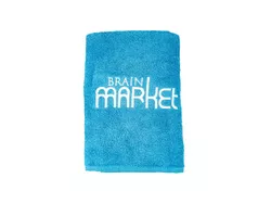 BrainMax BrainMarket ręcznik z bawełny organicznej – niebieski