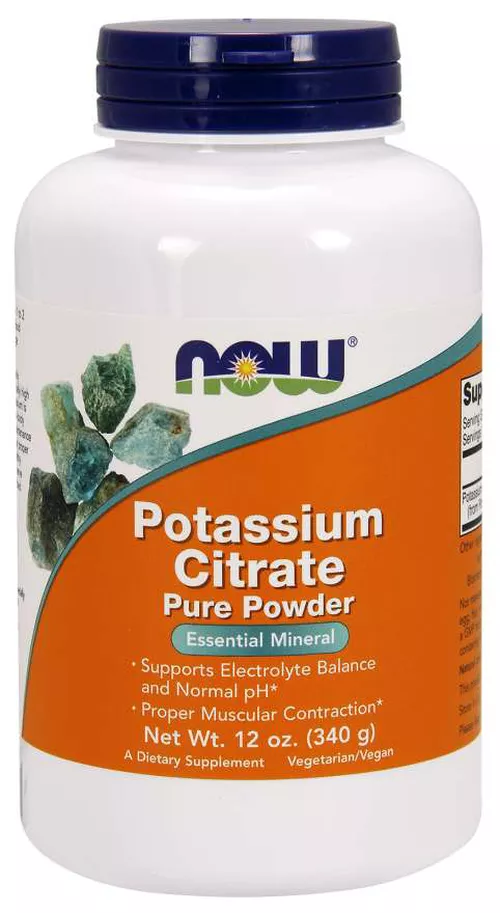 Now® Foods NOW Potassium Citrate (Cytrynian potasu), Pure powder, 340g