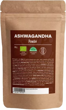 BrainMax Pure Ashwagandha BIO proszek, 200 g