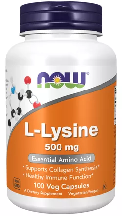 Now® Foods Now L-Lysine (L-lizyna), 500 mg, 100 kapsułek