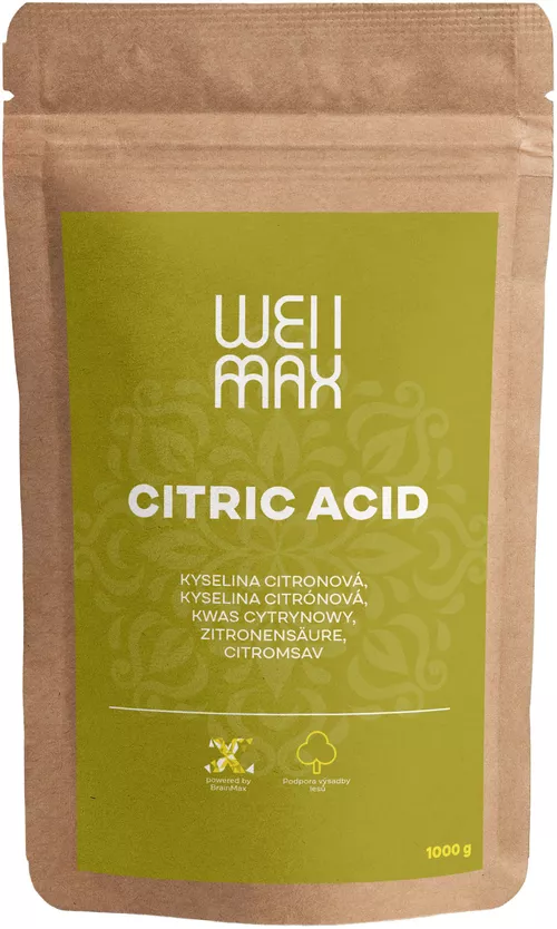 WellMax Kwas cytrynowy, Citric Acid, 1000 g