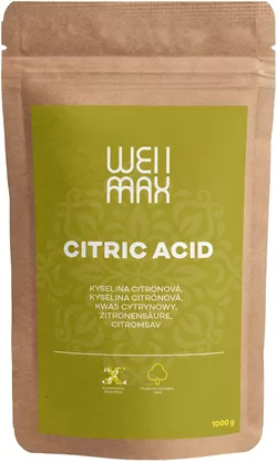 WellMax Kwas cytrynowy, Citric Acid, 1000 g