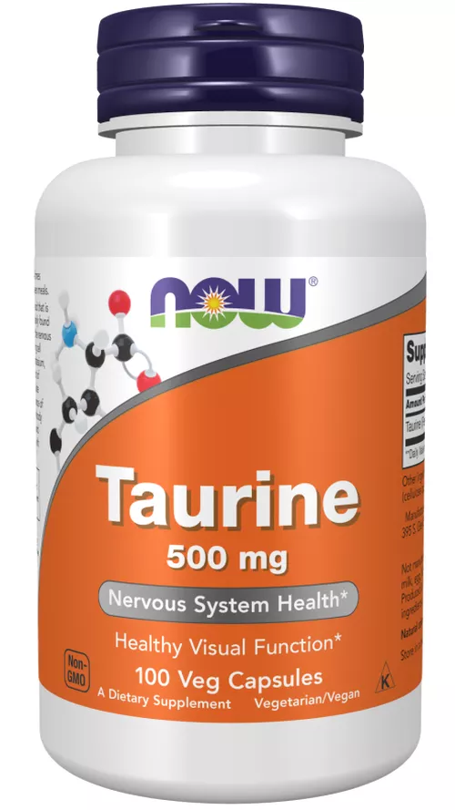 Now® Foods NOW Taurine (Tauryna) 500 mg, 100 kapsułek roślinnych