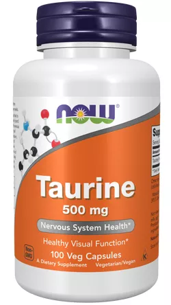 Now® Foods NOW Taurine (Tauryna) 500 mg, 100 kapsułek roślinnych