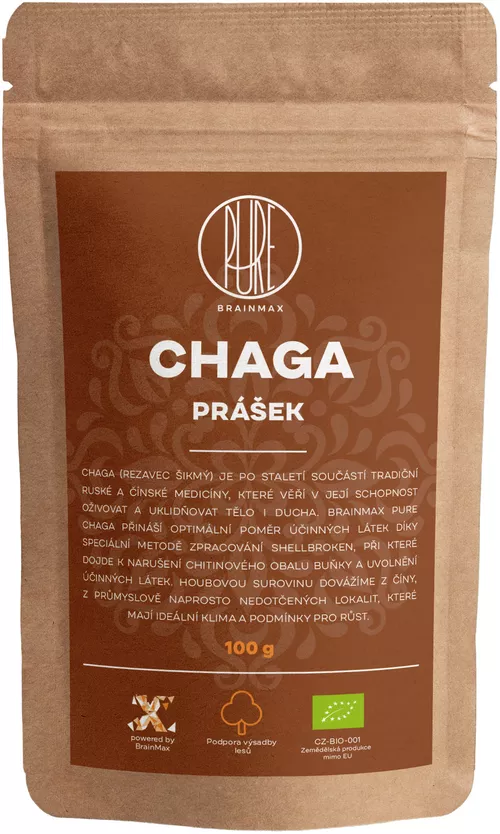 BrainMax Pure Chaga w proszku, BIO 100g