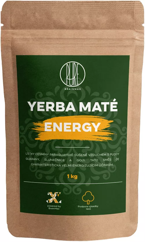 BrainMax Pure Yerba Mate, Energy, 1000 g