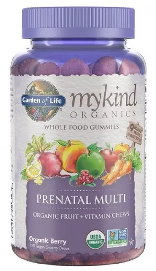 Garden of life Żelki Mykind Prenatal, multiwitamina dla kobiet w ciąży, 120 żelek