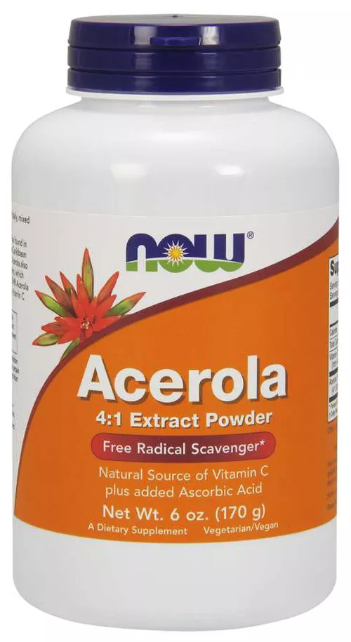 Now® Foods NOW Acerola w proszku, naturalna witamina C, 170 g (6 uncji)