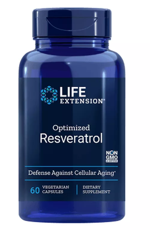 Zoptymalizowany Resveratrol Life Extension 250 mg, 60 kapsułek