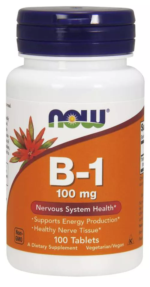 Now® Foods NOW Witamina B1 Tiamina, 100 mg, 100 tabletek