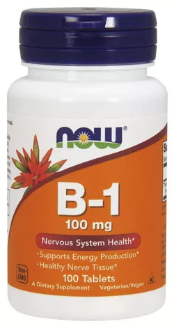 Now® Foods NOW Witamina B1 Tiamina, 100 mg, 100 tabletek