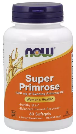 Now® Foods NOW Super Primrose 1300 mg, Wiesiołek, 60 kapsułek softgel